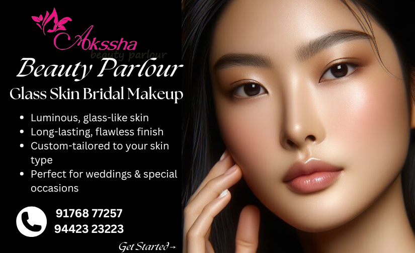 Glass Skin Bridal Makeup in Thoothukudi